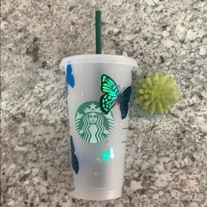 Blue butterfly Starbucks Cup